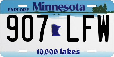 MN license plate 907LFW
