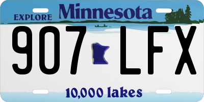 MN license plate 907LFX