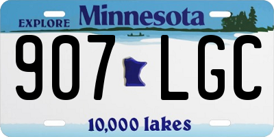 MN license plate 907LGC