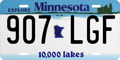 MN license plate 907LGF
