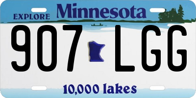 MN license plate 907LGG