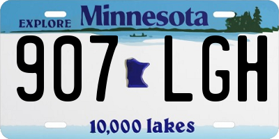 MN license plate 907LGH