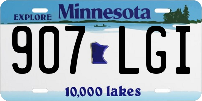 MN license plate 907LGI