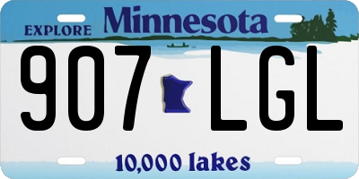 MN license plate 907LGL