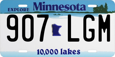 MN license plate 907LGM