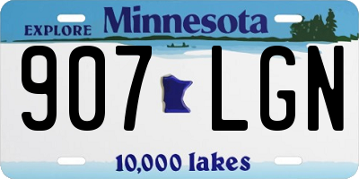 MN license plate 907LGN