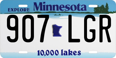 MN license plate 907LGR