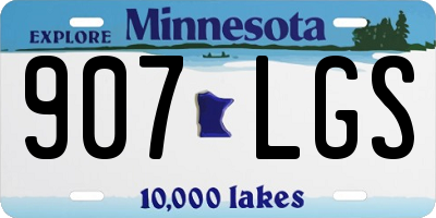 MN license plate 907LGS