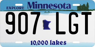 MN license plate 907LGT
