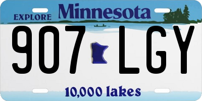 MN license plate 907LGY
