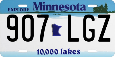 MN license plate 907LGZ