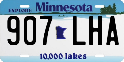 MN license plate 907LHA
