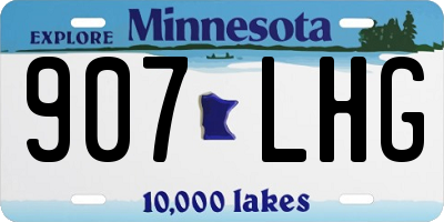 MN license plate 907LHG