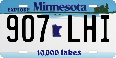 MN license plate 907LHI