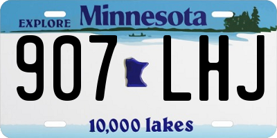 MN license plate 907LHJ