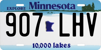 MN license plate 907LHV