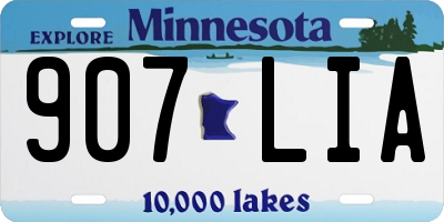MN license plate 907LIA