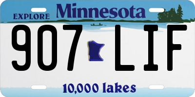 MN license plate 907LIF