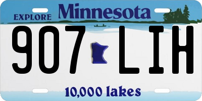 MN license plate 907LIH