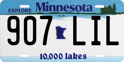 MN license plate 907LIL
