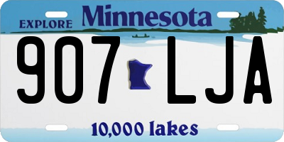 MN license plate 907LJA