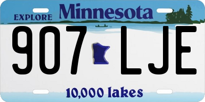 MN license plate 907LJE