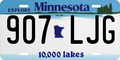 MN license plate 907LJG