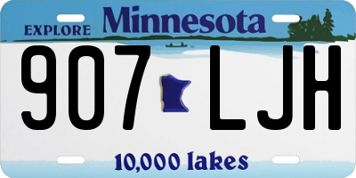 MN license plate 907LJH