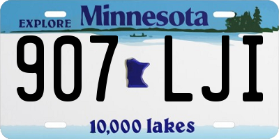 MN license plate 907LJI