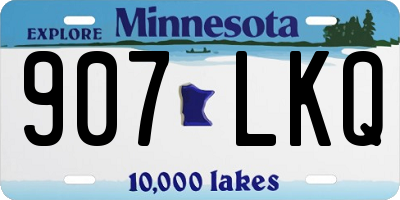 MN license plate 907LKQ