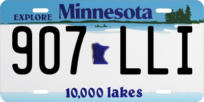 MN license plate 907LLI