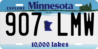 MN license plate 907LMW
