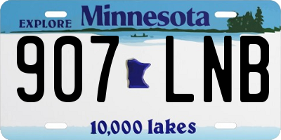 MN license plate 907LNB