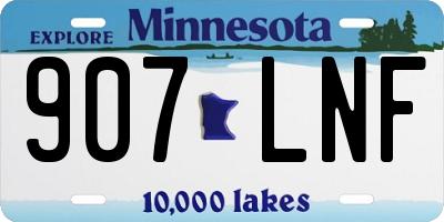 MN license plate 907LNF