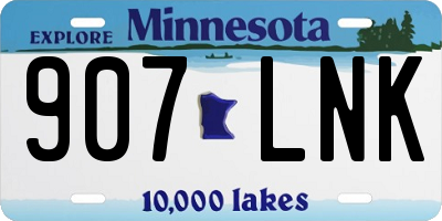 MN license plate 907LNK