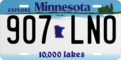MN license plate 907LNO