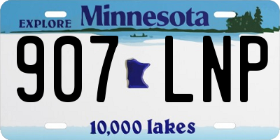 MN license plate 907LNP