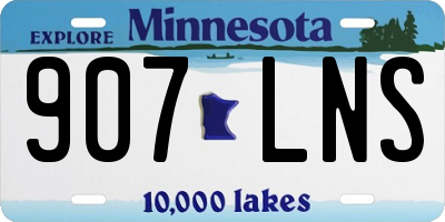 MN license plate 907LNS
