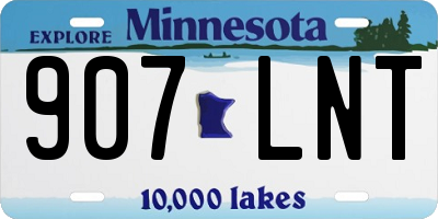 MN license plate 907LNT