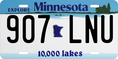 MN license plate 907LNU