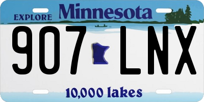 MN license plate 907LNX