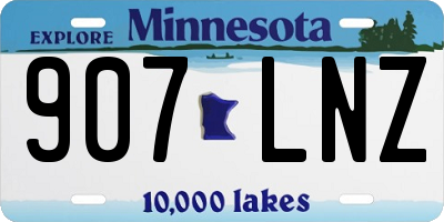 MN license plate 907LNZ