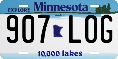 MN license plate 907LOG