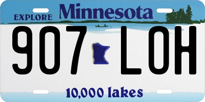 MN license plate 907LOH