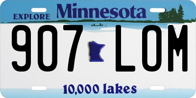 MN license plate 907LOM