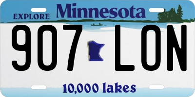 MN license plate 907LON