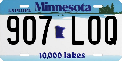 MN license plate 907LOQ