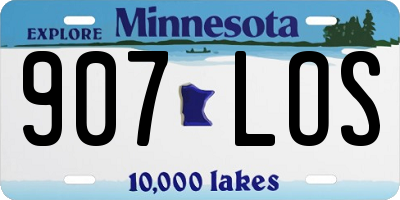 MN license plate 907LOS
