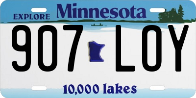 MN license plate 907LOY