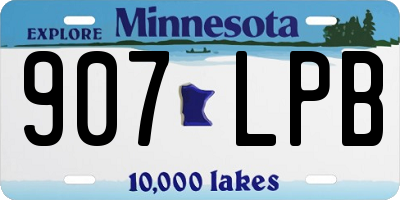 MN license plate 907LPB
